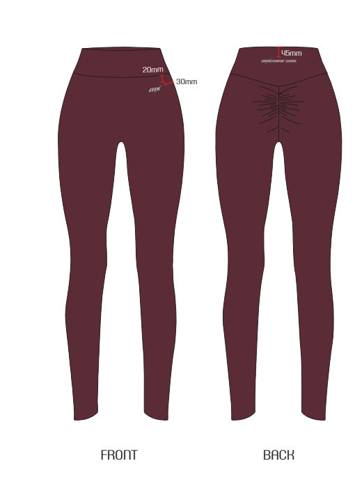 DYNAMIC LEGGINGS BURGINDY